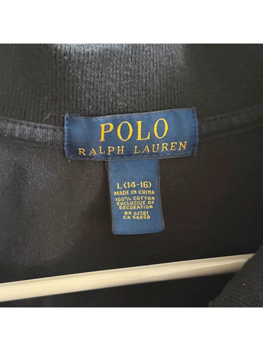 Polo Ralph Lauren Youth L 14-16 Polo Shirt Lot White Black Pony Logo Cotton (2)